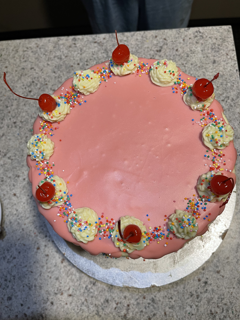 Cake from the top