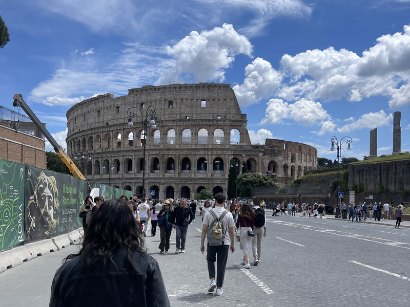Me walking to the Colosseum