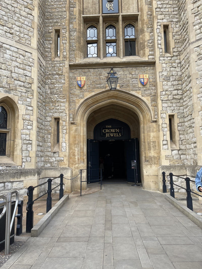 The entrance to the Crown Jewels