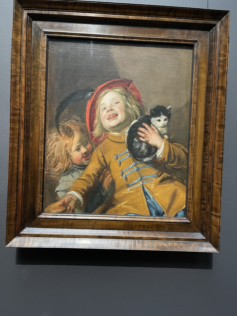 Two Children with a Cat by Judyith Leyster