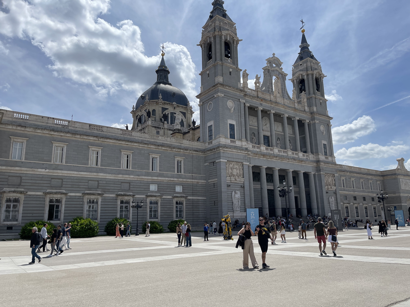 Outside of the Royal Palace of Madrid