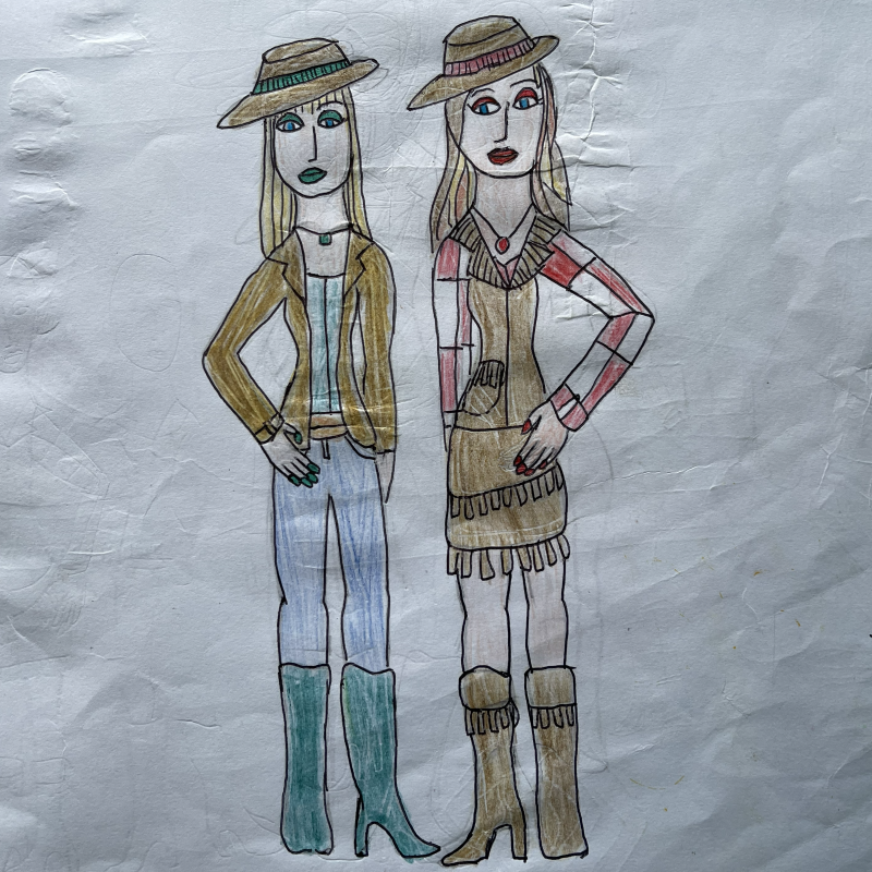A drawing inspired by cowboys that I made when I was younger