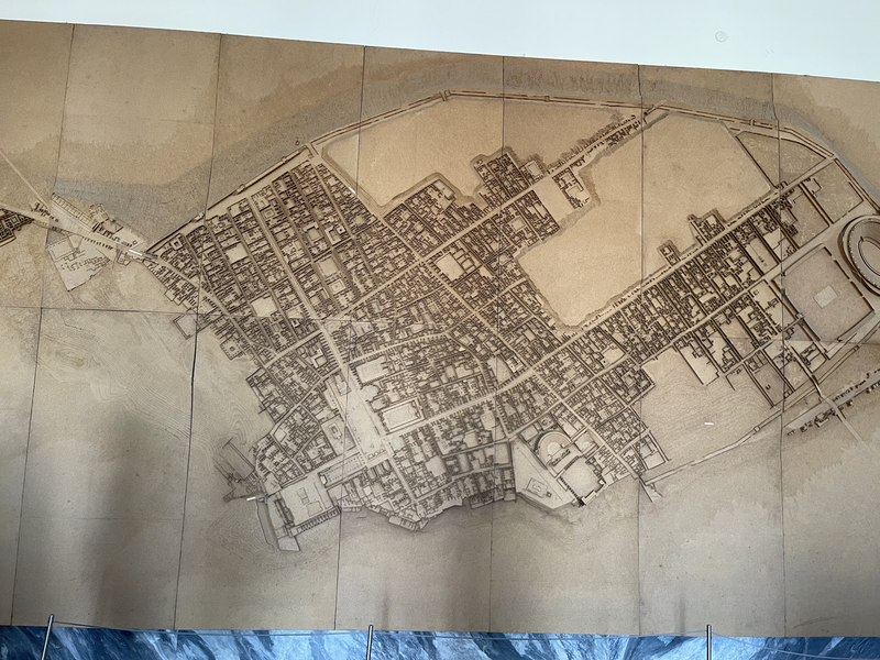 Map of Pompeii at the Museum