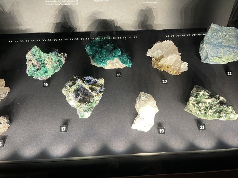 Pretty rocks at the museum