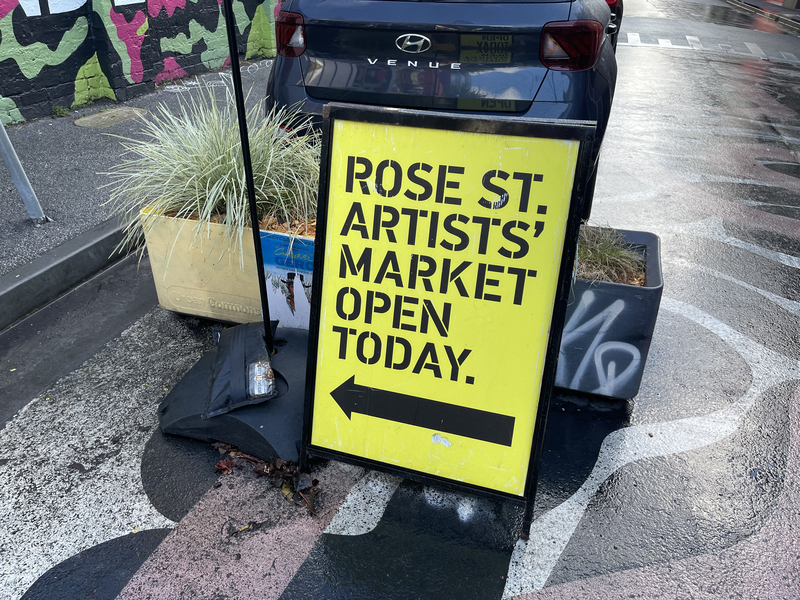 Rose St Market sign