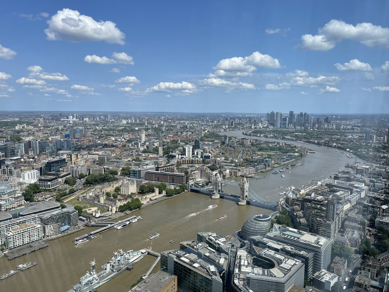 View of London from the Shard