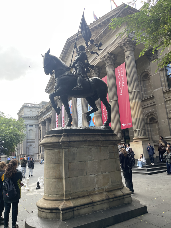 Statue at State Library